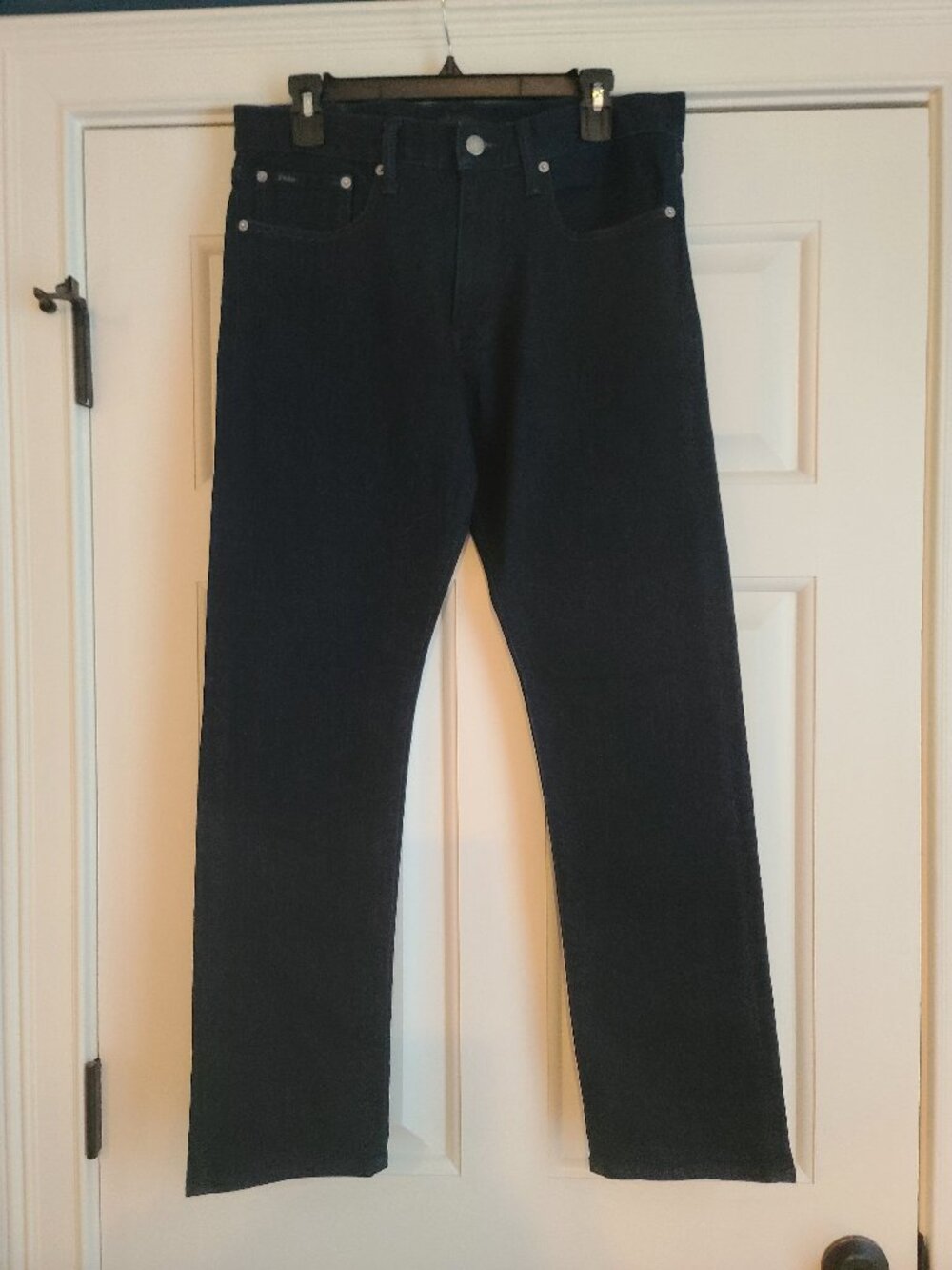 Polo Ralph Lauren Men's Sz 32/30 Varick Slim Straight Dark Wash Jeans 5 Pockets